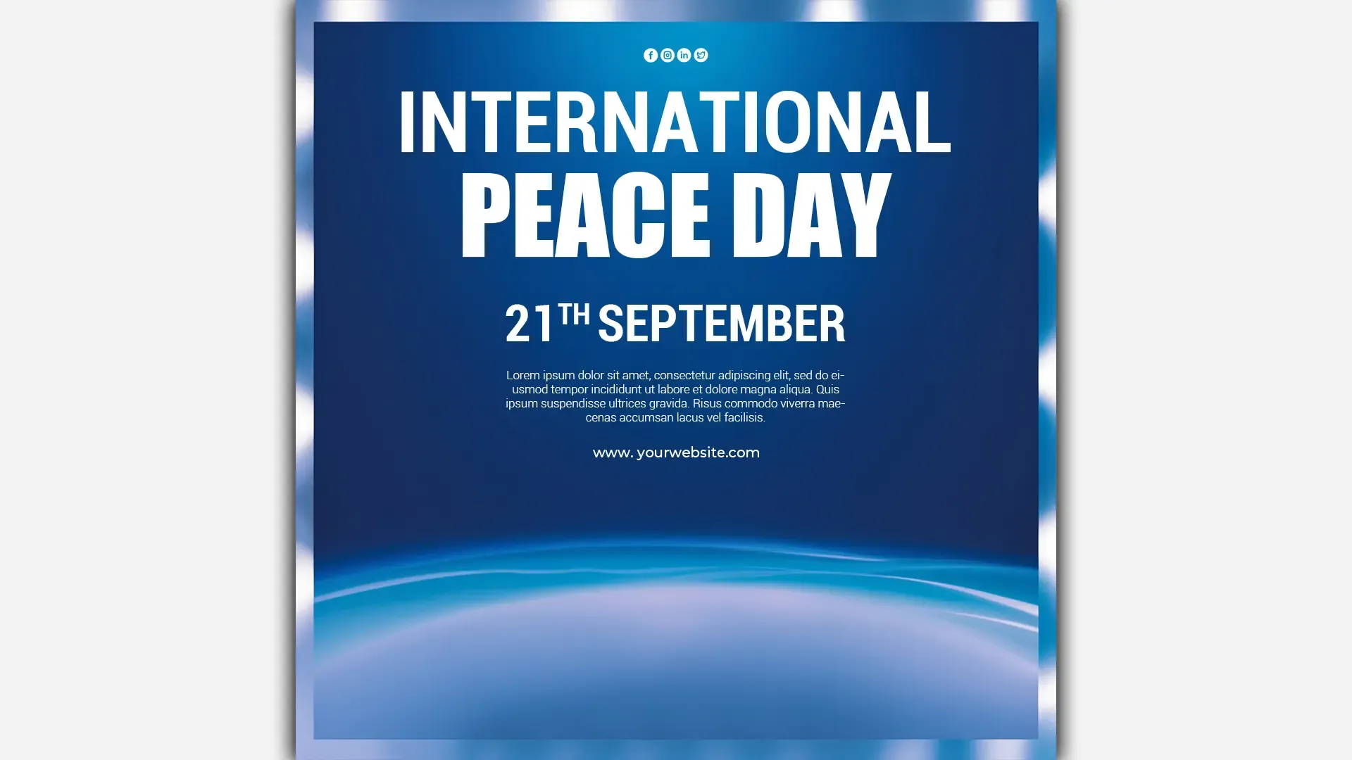 Instagram Post PSD for International Day of Peace Awareness image